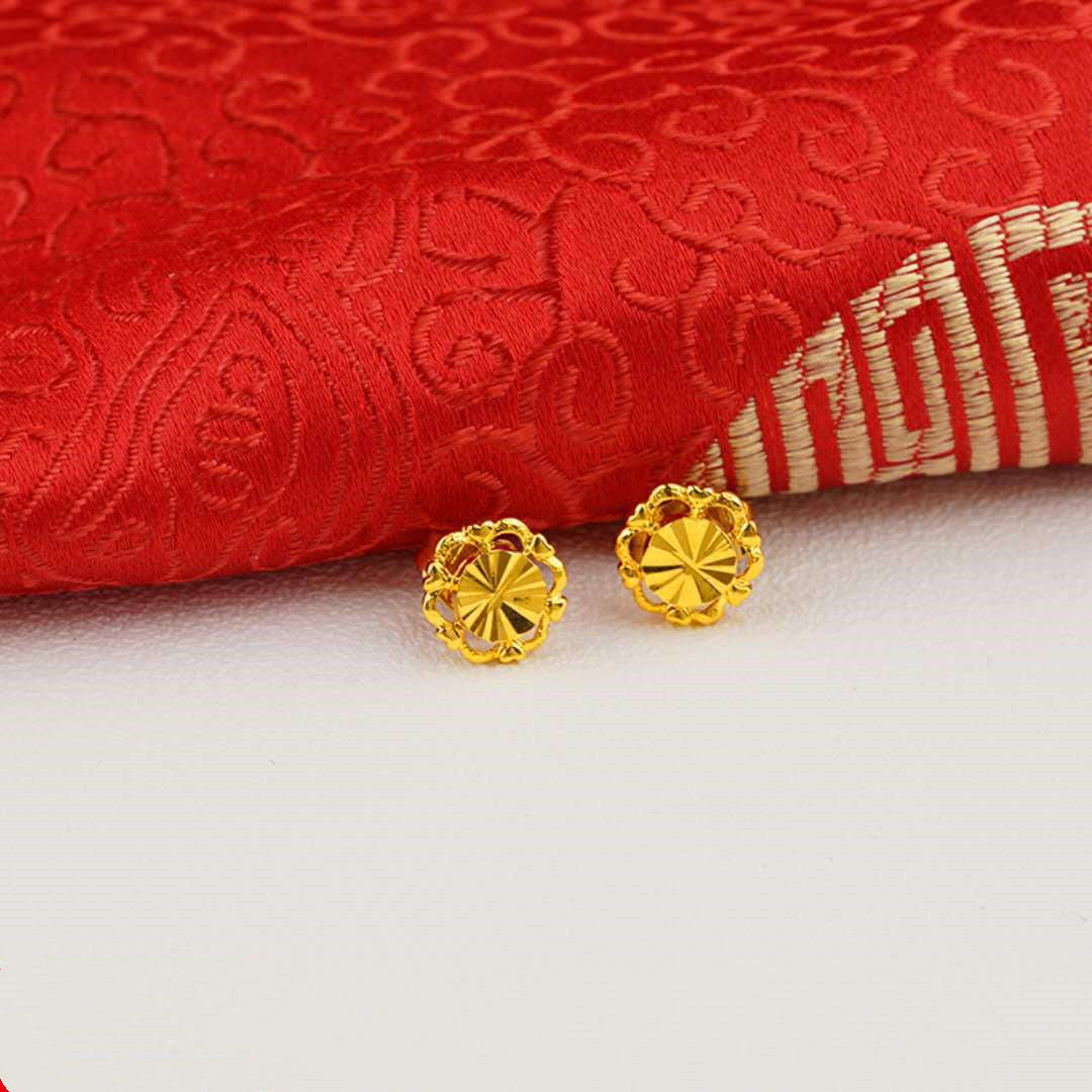 24K Gold Plated Earrings Euro Gold Jewelry New Popular Earrings ...